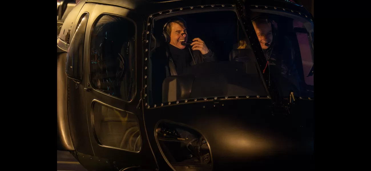 Tom Cruise impressively lands helicopter in London using his aviation expertise.