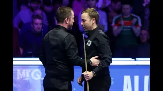 Mark Allen shares post-match conversation with Ali Carter following their semi-final match at the Masters.