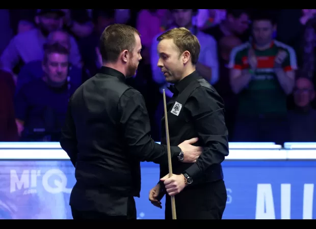 Mark Allen shares post-match conversation with Ali Carter following their semi-final match at the Masters.