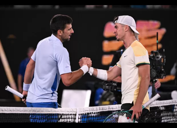 Novak Djokovic predicts a bright future for Dino Prizmic after a close first round match.