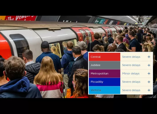 Monday morning commute nightmare as several Tube routes experience delays.