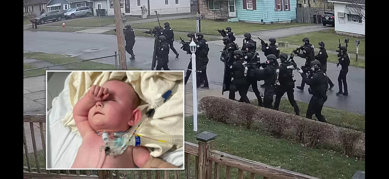 Police mistakenly entered the wrong house and injured a baby who was supposed to have surgery, using stun grenades.