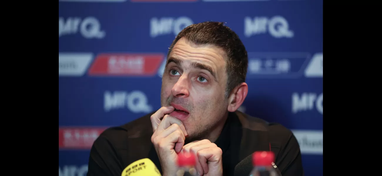 Snooker star Ronnie O'Sullivan shares his plans for the remainder of the season.