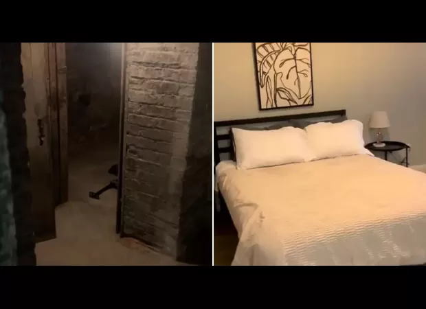Airbnb guest horrified by discovery of hidden room in rental.