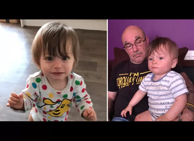 A 2-year-old boy died of starvation while wearing Pudsey pajamas next to his dad, who had a heart attack.