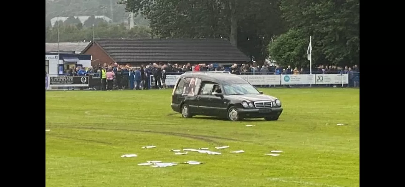 Police are charging a man for disrupting a football game by driving a hearse onto the field.