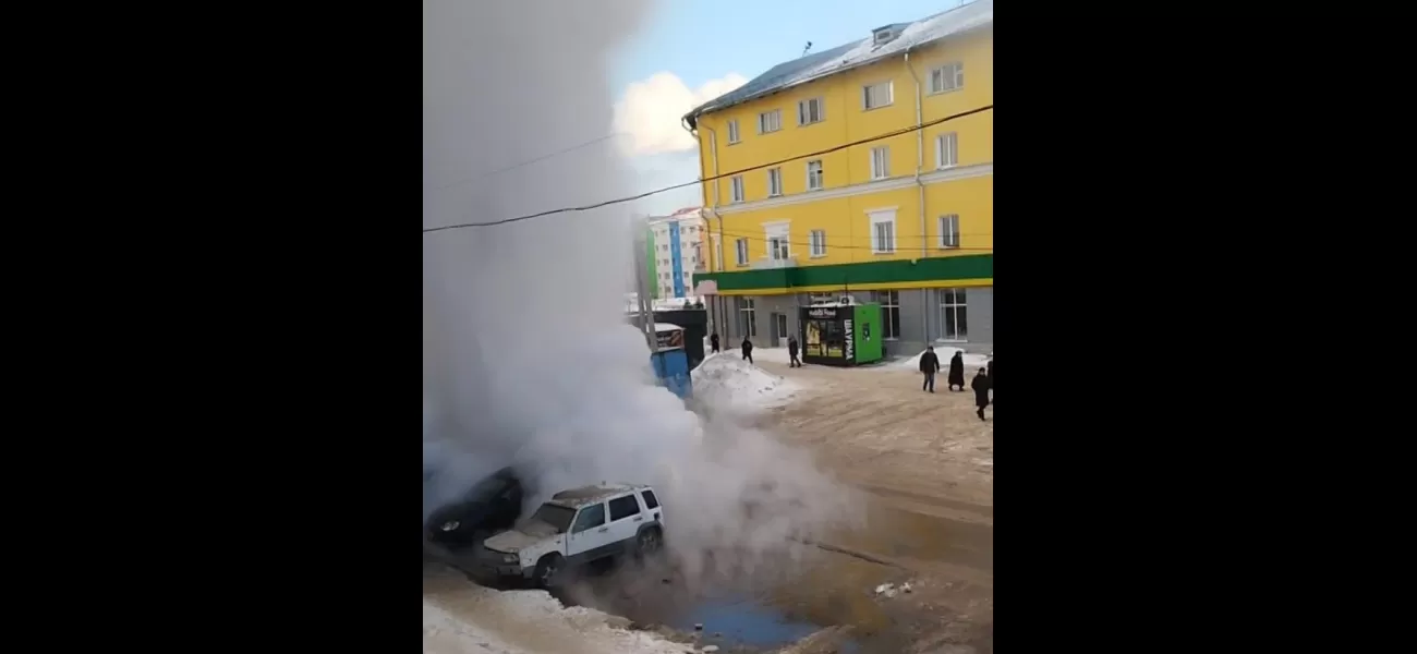 500k Russians lose heat after hot water 'geyser' bursts, leaving them without heating.