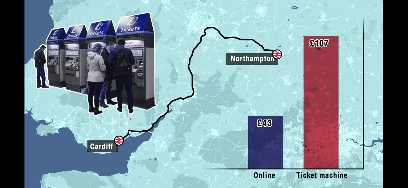 Ticket machines at train stations cost twice as online stores.