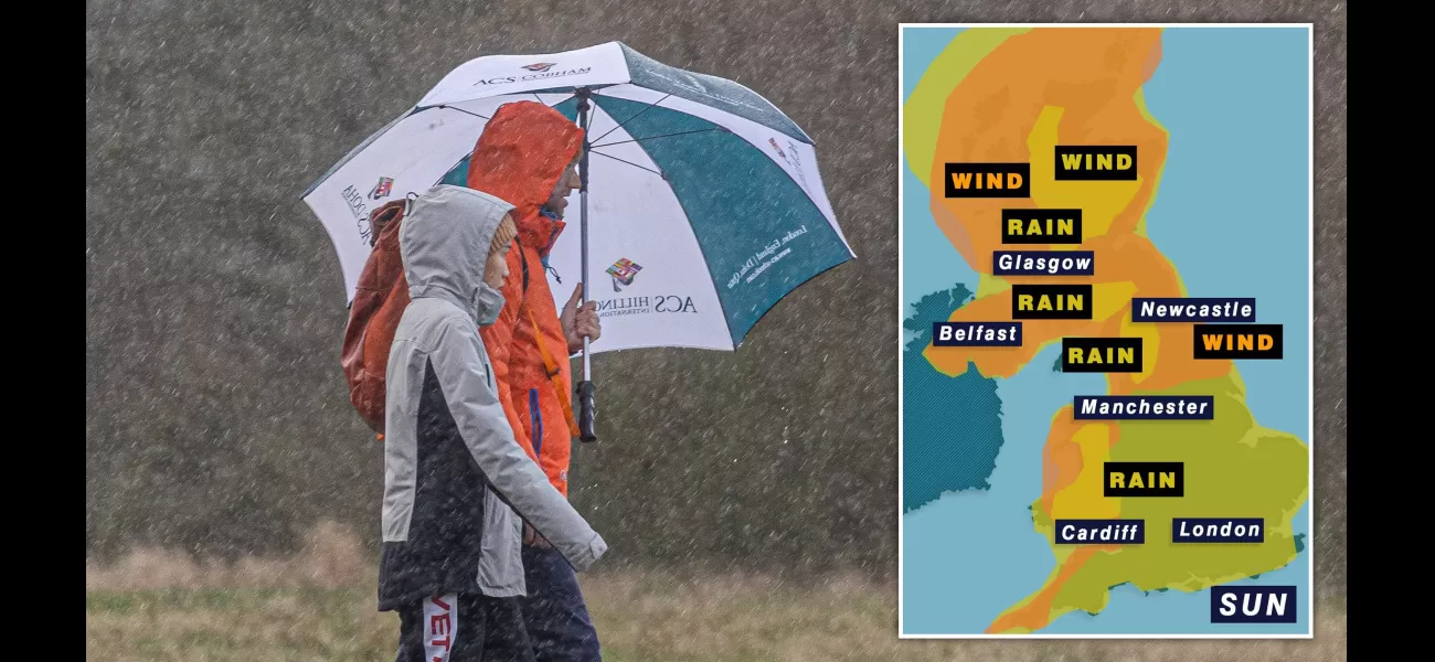 Storm Isha is predicted to strike the UK with powerful 80mph winds, according to the map.