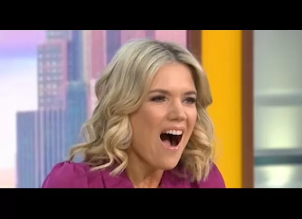 TV host embarrassed after forgetting underwear in studio.