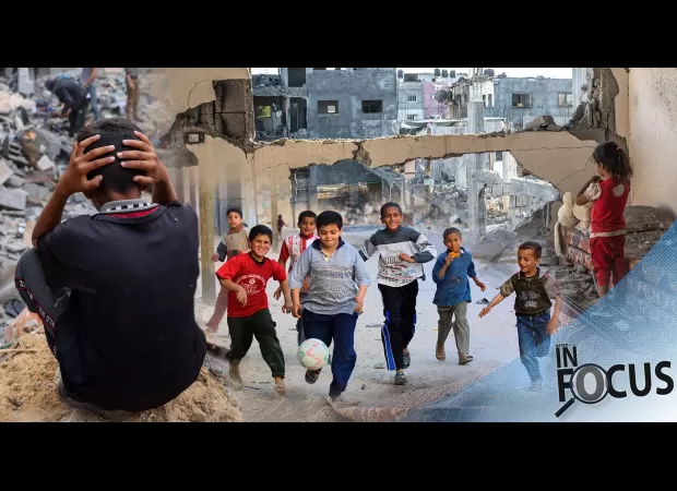 Children living in war-torn areas experience the terrifying reality of gunshots interrupting their playtime, giving them a glimpse of what it truly means to live in a warzone.