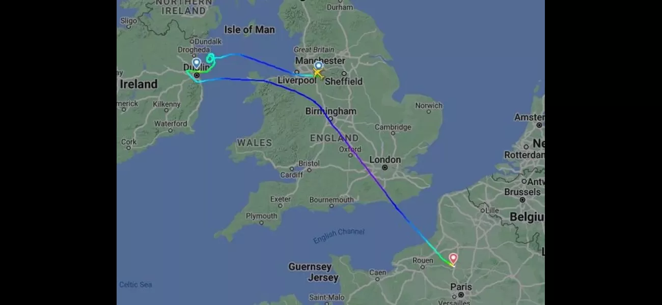 Storm Isha forces Ryanair flight to take 500-mile detour, causing a 'nightmare' for passengers.