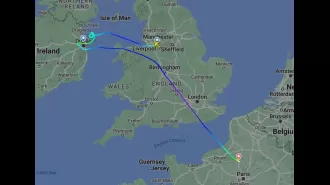Storm Isha forces Ryanair flight to take 500-mile detour, causing a 'nightmare' for passengers.
