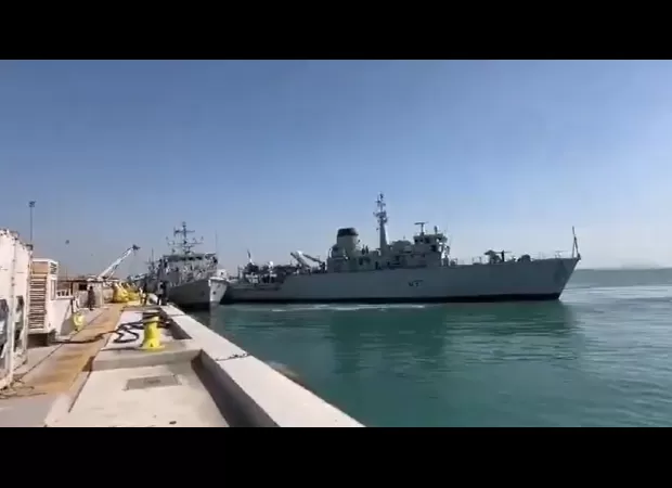 Two UK naval vessels crashed and their defense secretary is unaware of the cause.