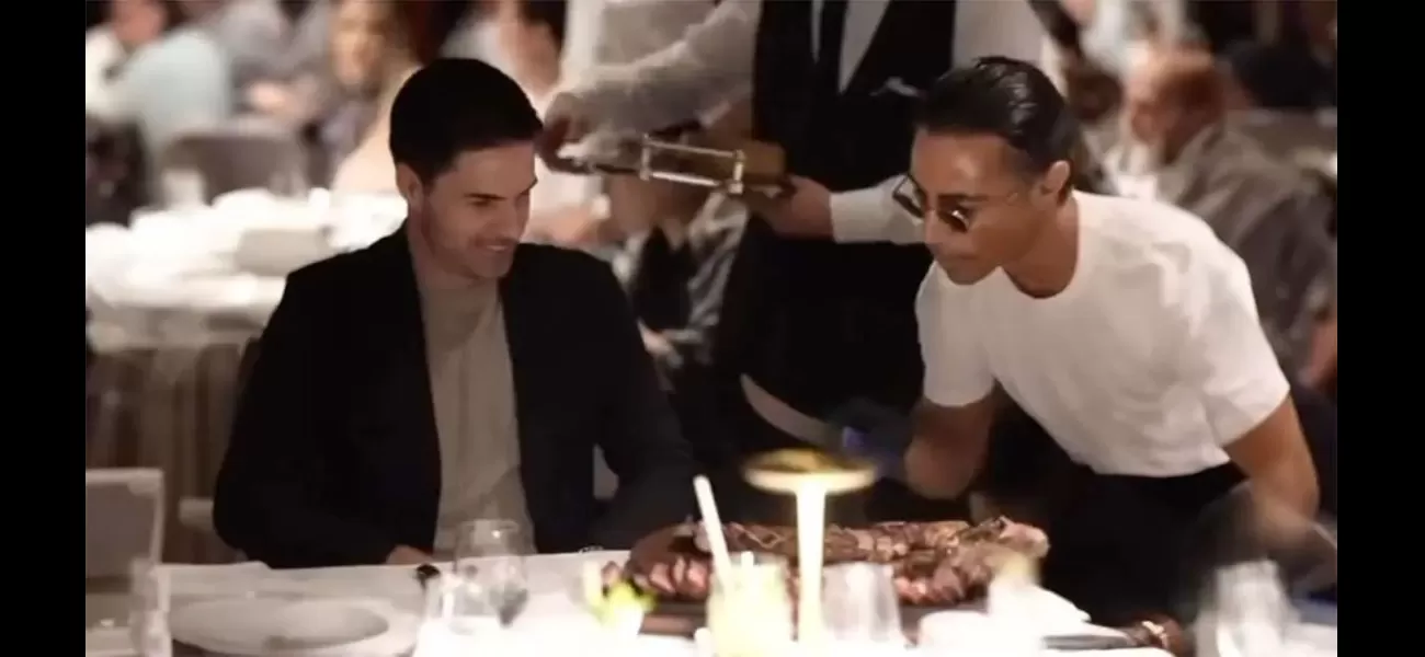 Former Manchester United player Rio Ferdinand criticizes Arsenal manager Mikel Arteta for meeting with Salt Bae.