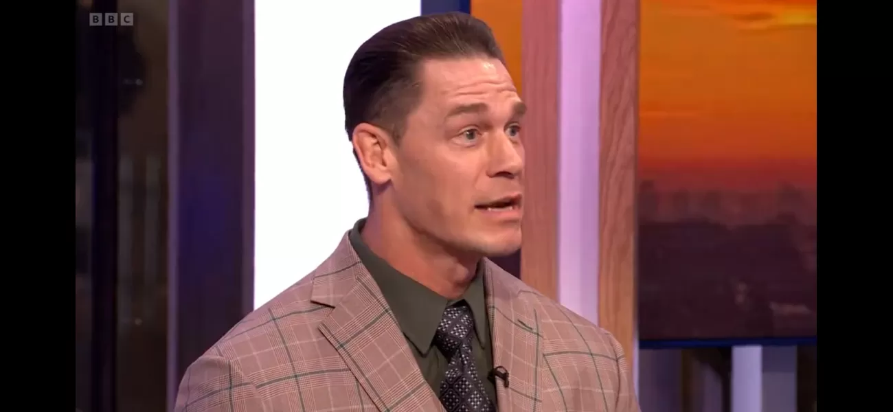 Wrestler John Cena makes risqué joke that the hosts of The One Show don't understand.