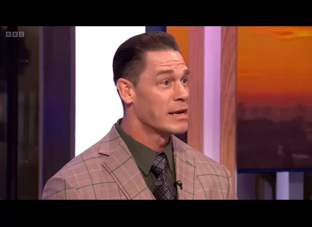 Wrestler John Cena makes risqué joke that the hosts of The One Show don't understand.