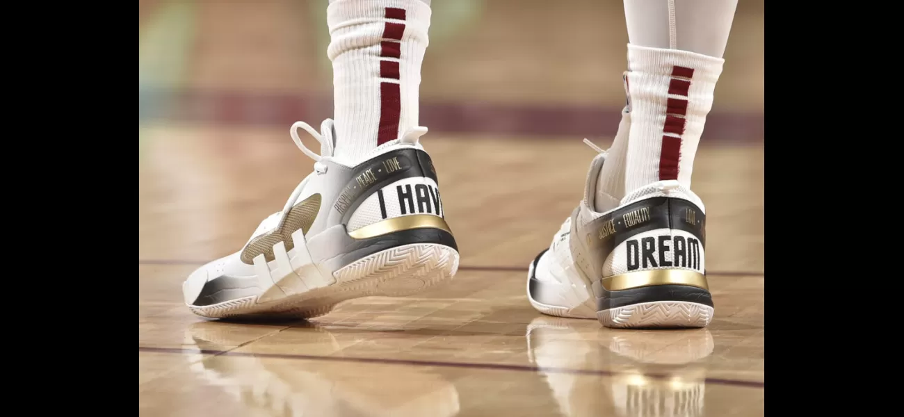 Donovan Mitchell of the Cleveland Cavaliers honors Martin Luther King Jr. with his special tribute sneakers.
