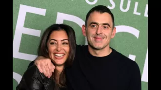 Ronnie O'Sullivan's partner, Laila Rouass, scolds snooker rival Ali Carter with a 