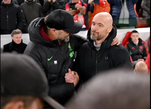 Manchester United manager Erik ten Hag responds to Jurgen Klopp's surprising announcement of leaving Liverpool.