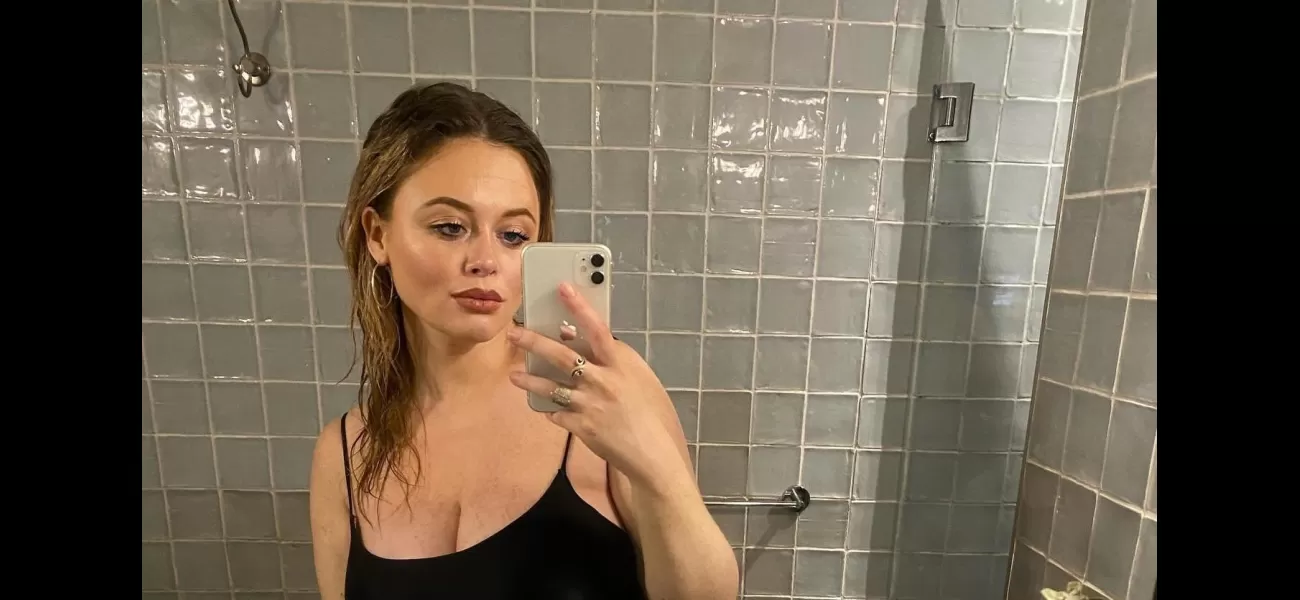 Actress Emily Atack posts rarely seen photos of her baby bump as she and her partner, who is also her step-cousin, are expecting a child.