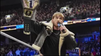 Logan Paul gets hurt in WWE title fight, causing controversy.