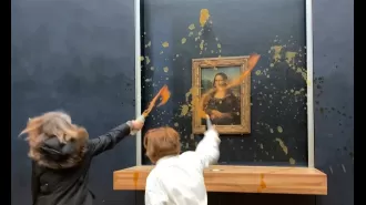 People are throwing soup on the Mona Lisa to help the environment.