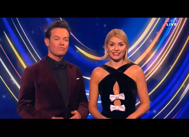 Holly Willoughby said sorry for accidentally swearing at Stephen Mulhern on live TV during Dancing On Ice.