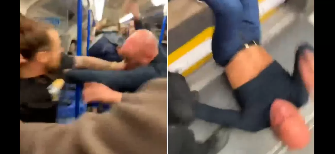 A fight erupted on a train, with passengers urging them to end it.