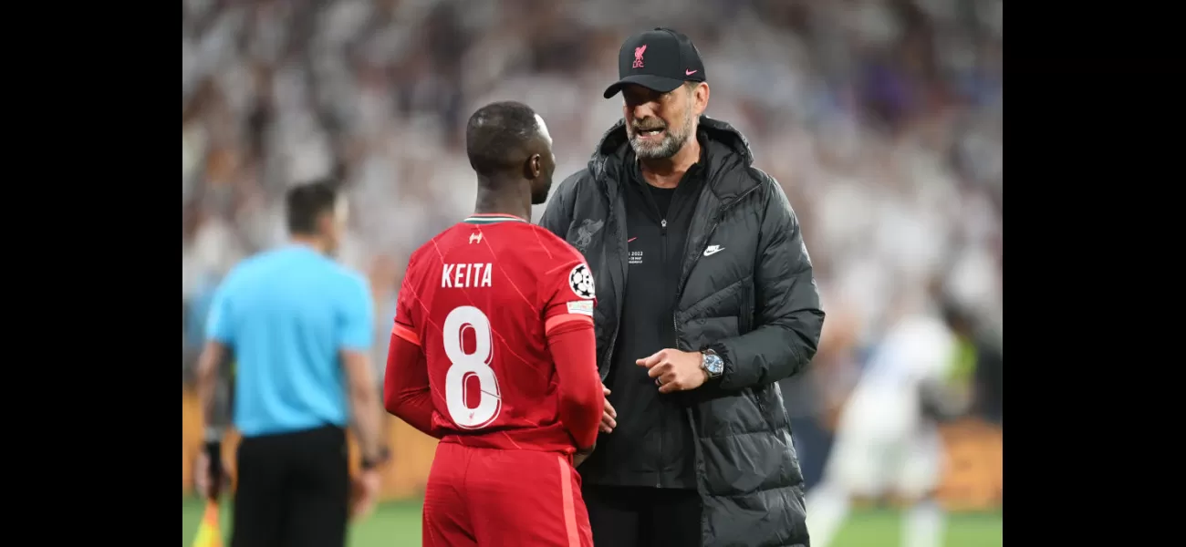 Naby Keita emotionally reacts to Jurgen Klopp's departure announcement, saying he sees him as a father figure.
