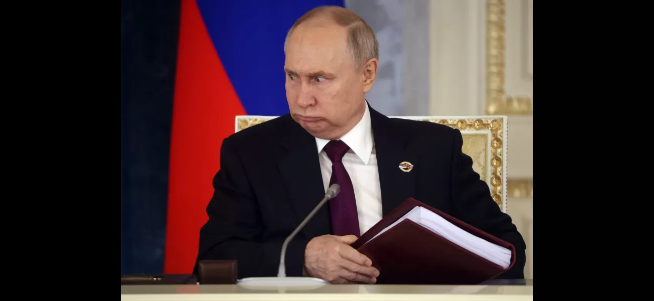 Putin's intense gaze and exaggerated expressions add to speculation about his poor physical condition.