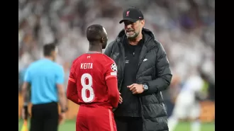 Naby Keita emotionally reacts to Jurgen Klopp's departure announcement, saying he sees him as a father figure.