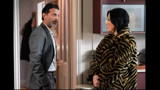 EastEnders character Nish reveals his controlling side to Kat as their relationship takes a dark turn.