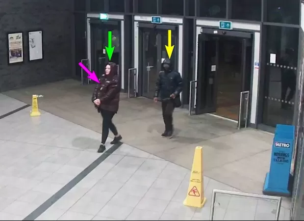 Constance Marten's infant was spotted crying in a onesie on a cold night.