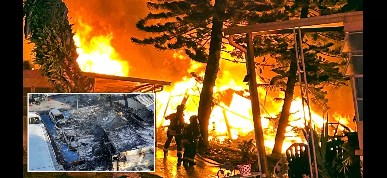 Aircraft disaster claims three lives at waterfront trailer community.