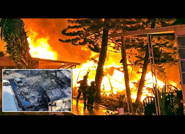 Aircraft disaster claims three lives at waterfront trailer community.