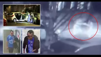 A brave bystander suffered severe injuries after confronting a man who threw corrosive liquid on young girls.