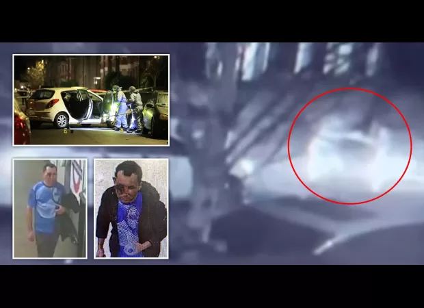 A brave bystander suffered severe injuries after confronting a man who threw corrosive liquid on young girls.