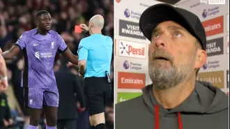 Klopp angry at ref for 'unbelievable' red card for Ibrahima Konate against Arsenal.