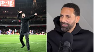 Rio Ferdinand criticizes Mikel Arteta for excessive celebration and calls Arsenal 