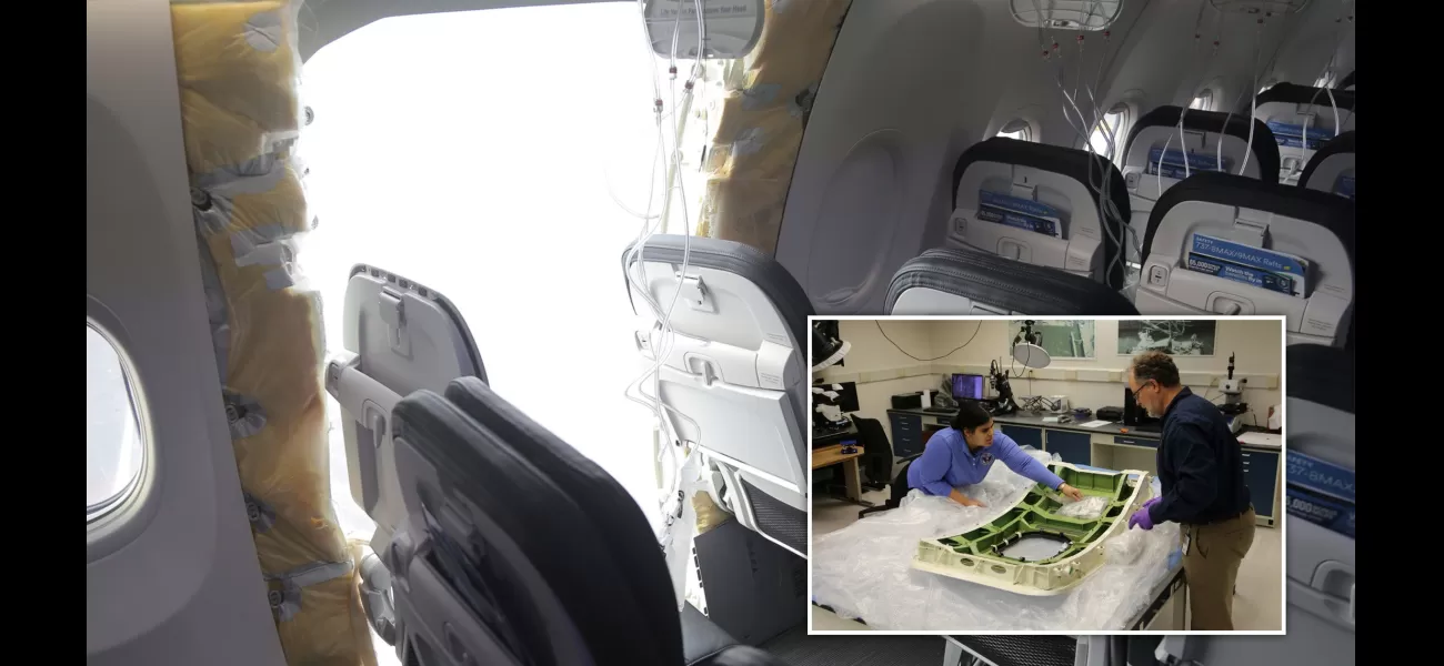 A plane door at 16,000ft had four key bolts missing when it blew out.