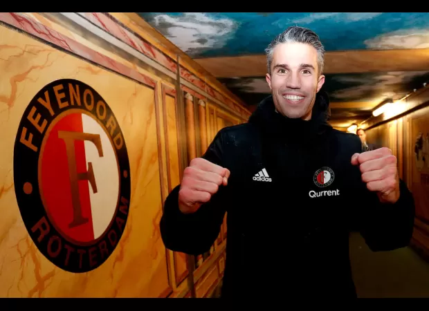 Robin van Persie is at Manchester United's training ground this week.