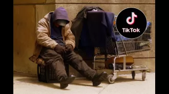 TikTok video of homeless man reveals violent background.
