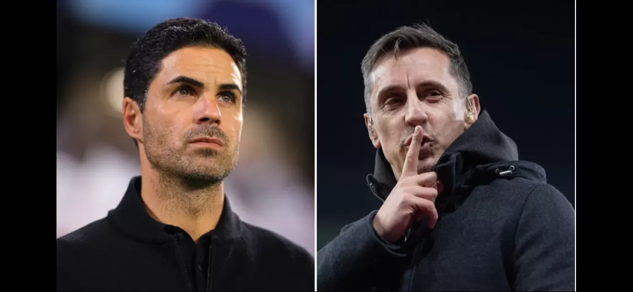 Arteta disagrees with Neville's dismissal of Arsenal's chances for a title.