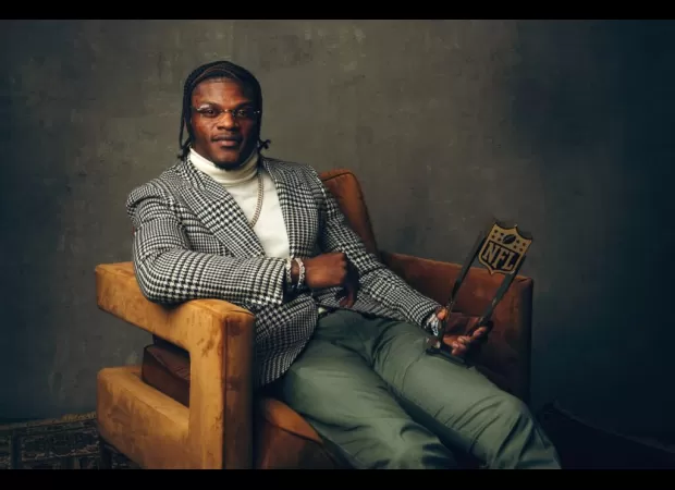 Lamar Jackson, QB for the Baltimore Ravens, named AP 2023 NFL MVP.