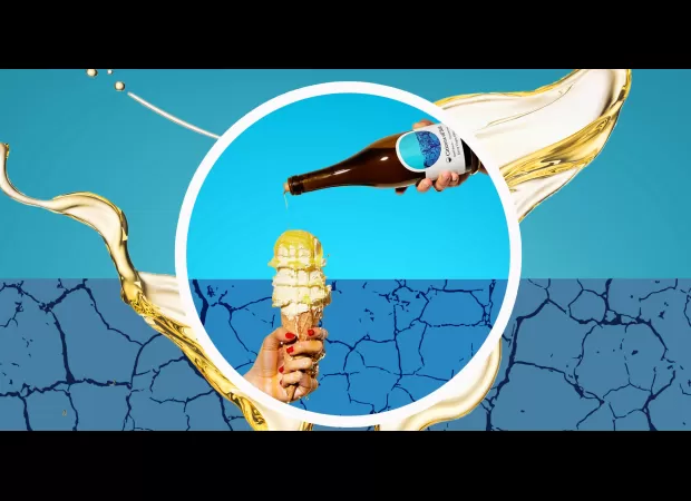 New level of flavor with high-quality olive oil and ice cream combination.