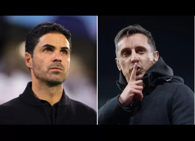 Arteta disagrees with Neville's dismissal of Arsenal's chances for a title.