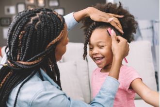 A hair salon for non-Black adoptive parents to learn how to style their Black children's hair.