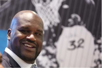 The Orlando Magic retired Shaquille O'Neal's jersey number 32.
