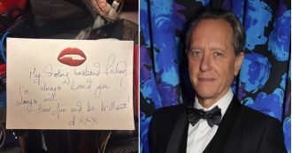 Richard E Grant's fans are in tears after reading his emotional letter from his deceased wife.